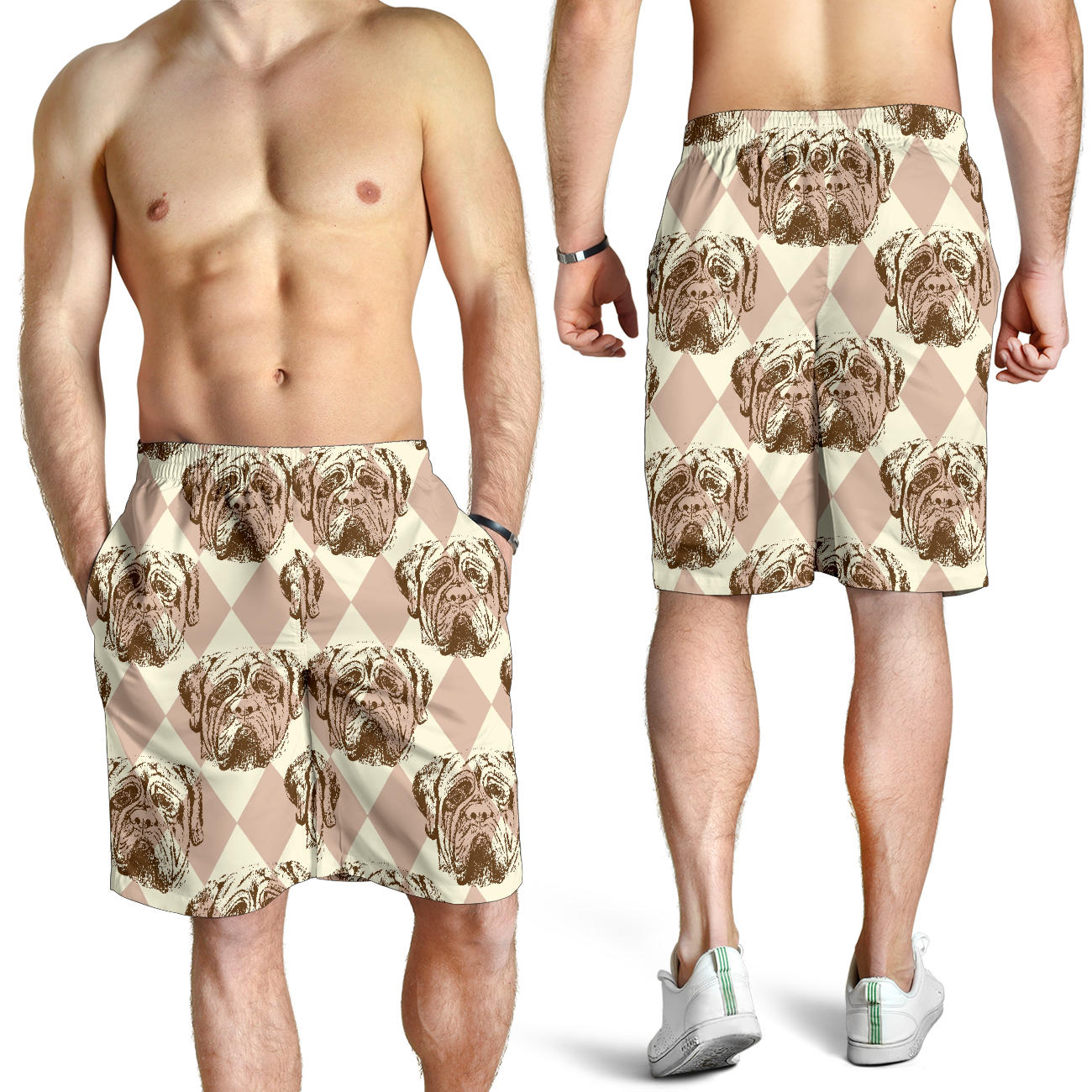 Mastiffs Pattern Print Design 01 Mens Shorts