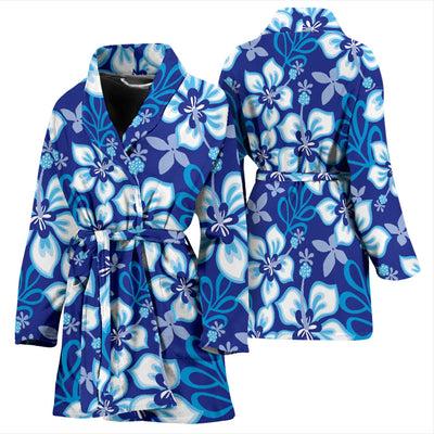 Hibiscus Pattern Print Design HB04 Women Bathrobe