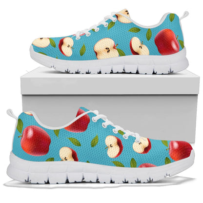 Apple Pattern Print Design AP012 Sneakers White Bottom Shoes
