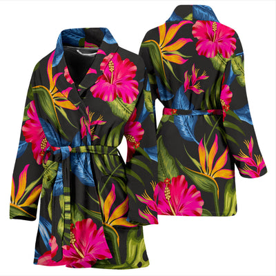 Bird Of Paradise Pattern Print Design BOP014 Women Bathrobe