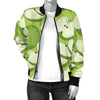 Apple Pattern Print Design AP010 Women Bomber Jacket