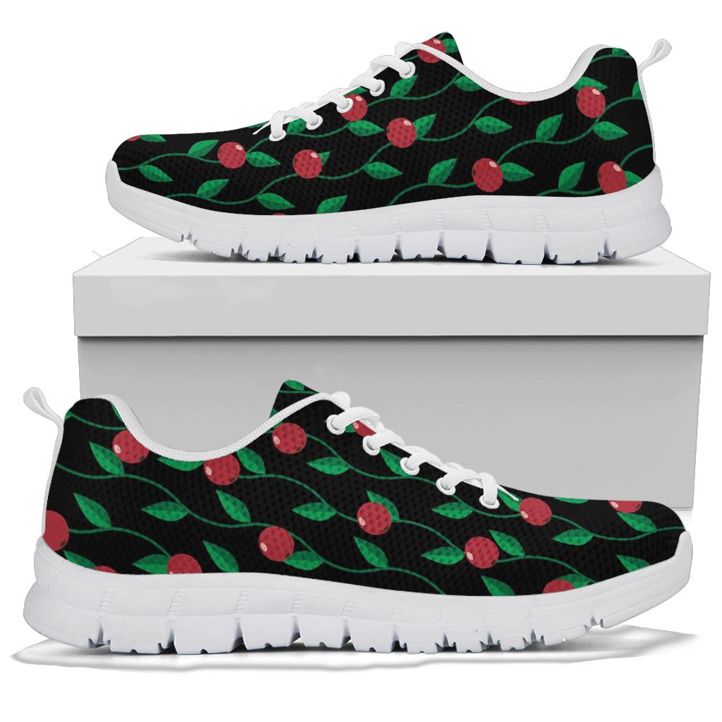 Cranberry Pattern Print Design CB01 Sneakers White Bottom Shoes