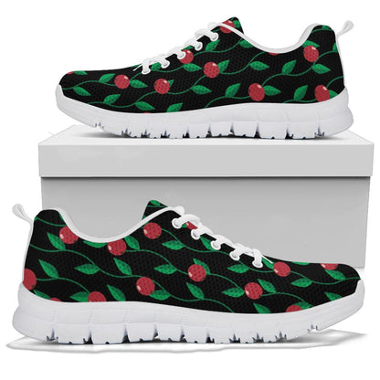 Cranberry Pattern Print Design CB01 Sneakers White Bottom Shoes