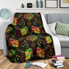 lotus Boho Pattern Print Design LO09 Fleece Blanket