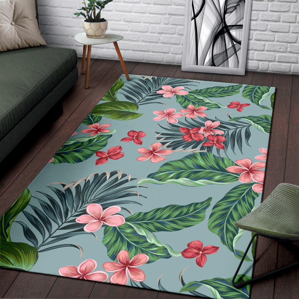 Plumeria Pattern Print Design PM027 Area Rugs