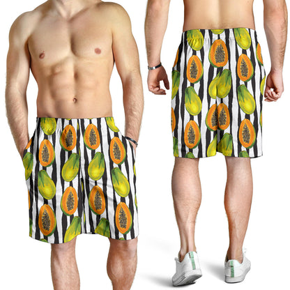 Papaya Pattern Print Design PP01 Mens Shorts