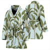 Banana Leaf Pattern Print Design BL03 Women Bathrobe