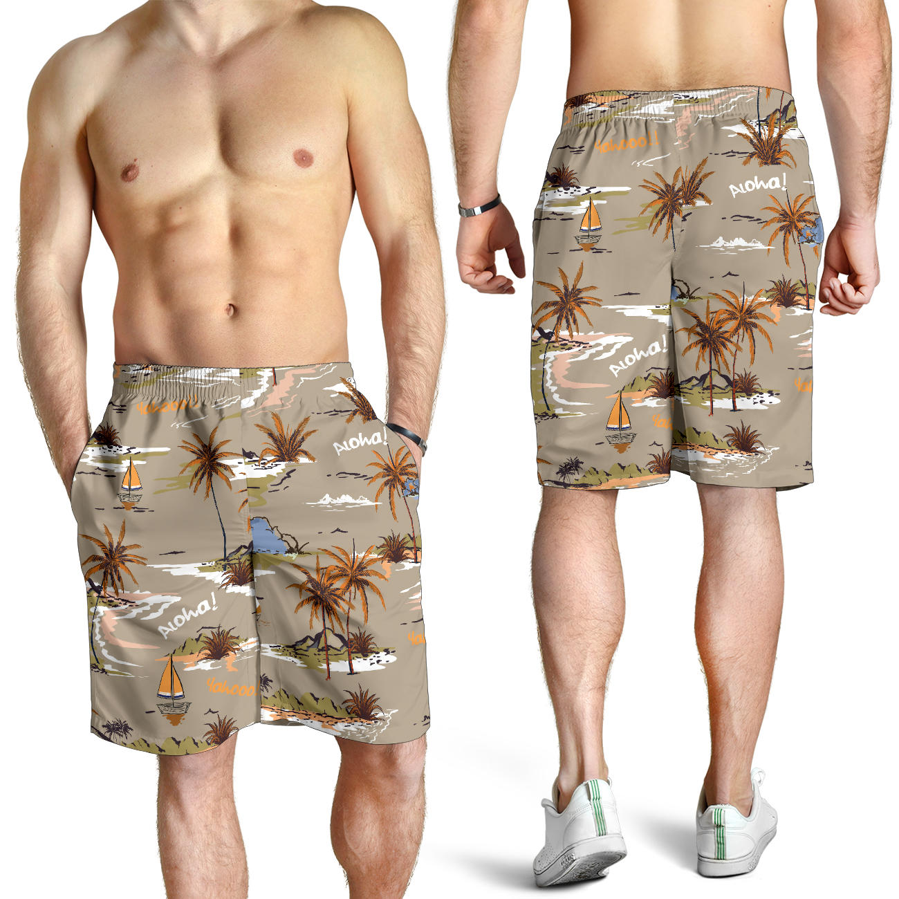 Pacific island Pattern Print Design A05 Mens Shorts