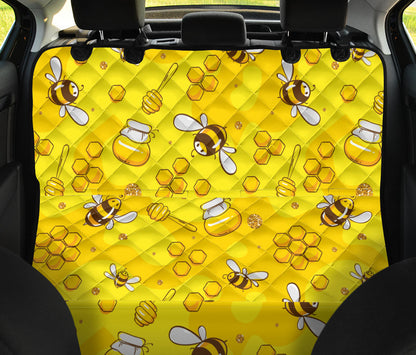Bee Pattern Print Design BEE01 Rear Dog  Seat Cover