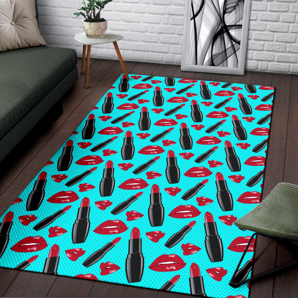 Lipstick Pattern Print Design LT02 Area Rugs