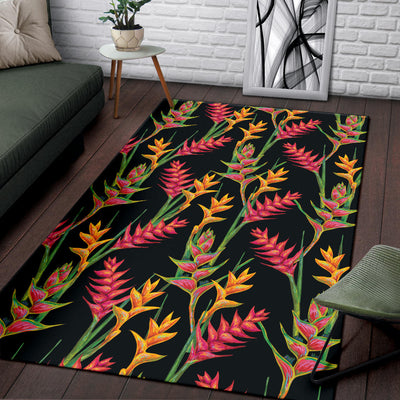 Heliconia Pattern Print Design HL01 Area Rugs