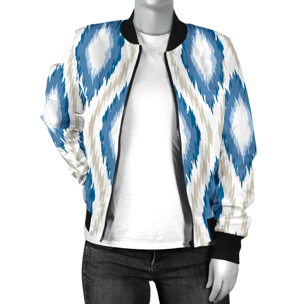 Ikat Pattern Print Design 02 Women's Bomber Jacket