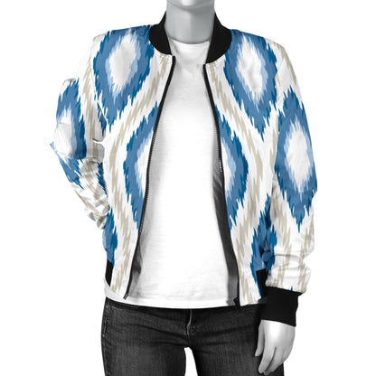 Ikat Pattern Print Design 02 Women's Bomber Jacket