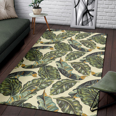 Banana Leaf Pattern Print Design BL08 Area Rugs