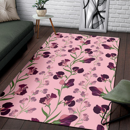 Peony Pattern Print Design PE09 Area Rugs