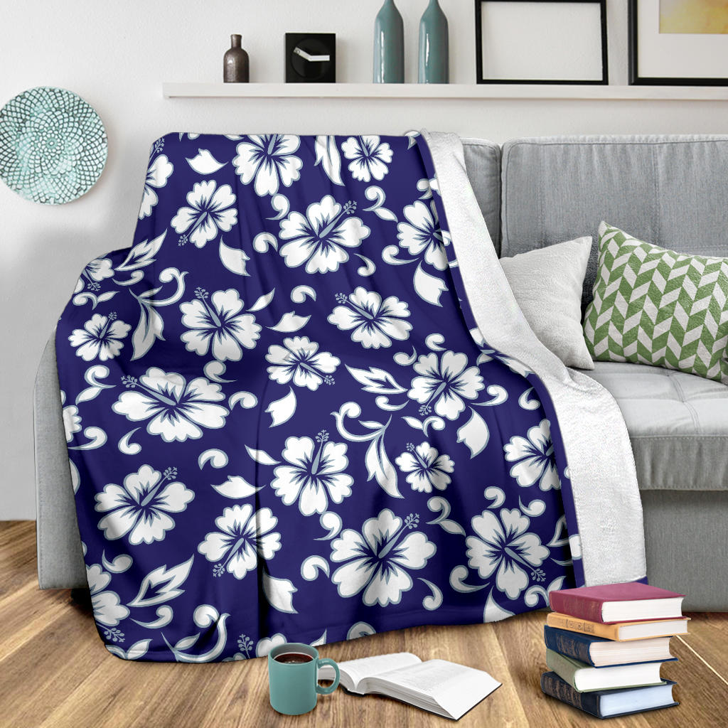 Hibiscus Pattern Print Design HB010 Fleece Blanket