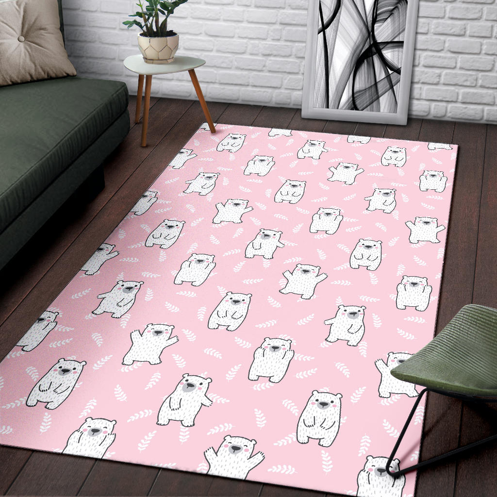 Polar Bear Pattern Print Design PB09 Area Rugs