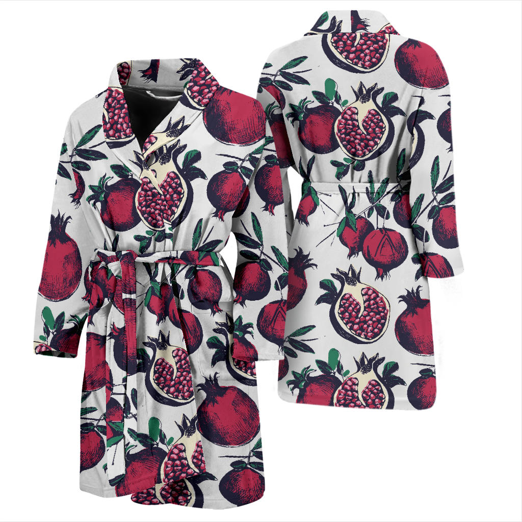 Pomegranate Pattern Print Design PG01 Men Bathrobe