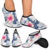 Hibiscus Print Aqua Water Shoes