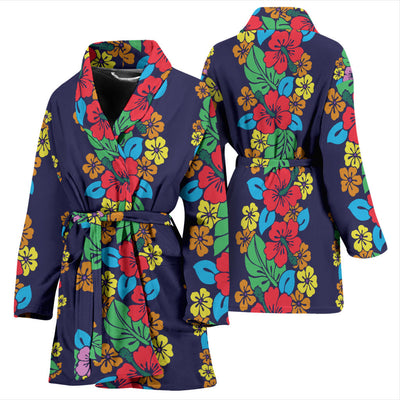 Hawaiian Themed Pattern Print Design H03 Women Bathrobe