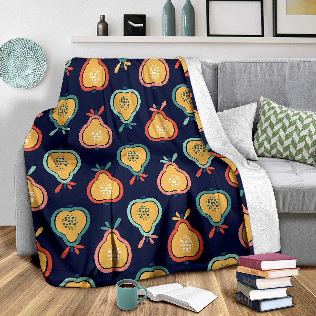 Pear Pattern Print Design PE03 Fleece Blanket