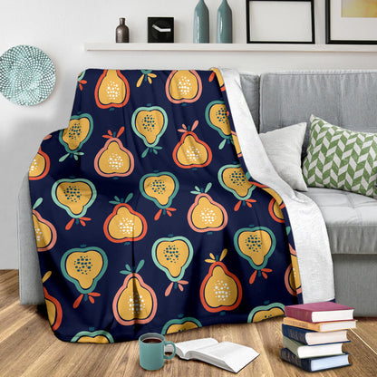 Pear Pattern Print Design PE03 Fleece Blanket