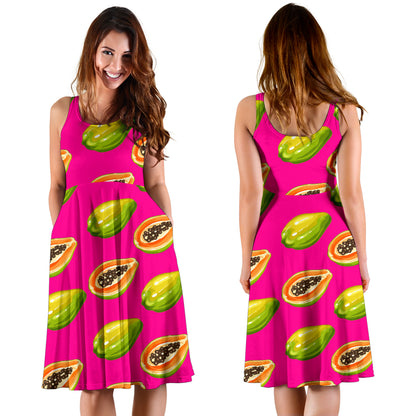 Papaya Pattern Print Design PP02 Midi Dress