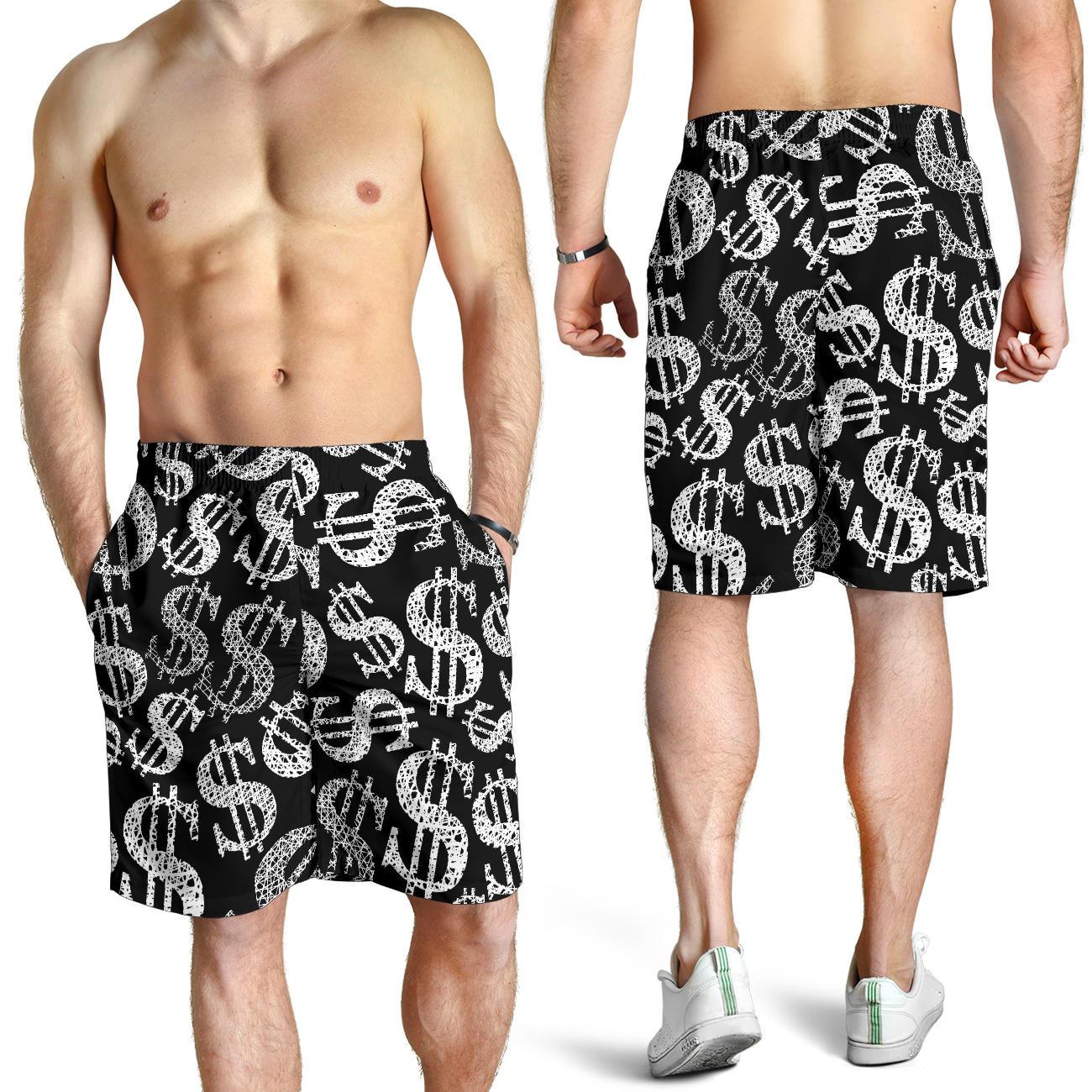Money Pattern Print Design 02 Mens Shorts