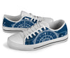 Nautical Compass Print White Bottom Low Top Shoes