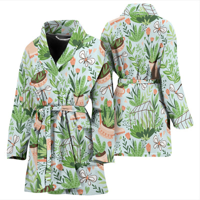 Gardening Pattern Print Design G04 Women Bathrobe