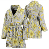 Daffodils Pattern Print Design DF05 Women Bathrobe