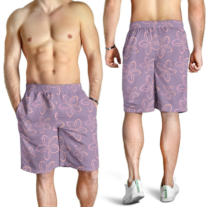 Plumeria Pattern Print Design A01 Mens Shorts