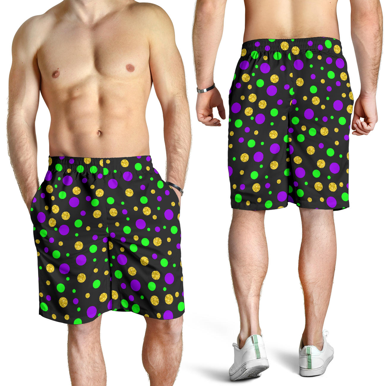Mardi Gras Pattern Print Design 07 Mens Shorts