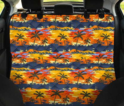 Palm Tree Pattern Print Design PT010 Rear Dog  Seat Cover