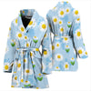 Daisy Pattern Print Design DS010 Women Bathrobe