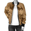 ACU Desert Digital Pattern Print Design 01 Women's Bomber Jacket