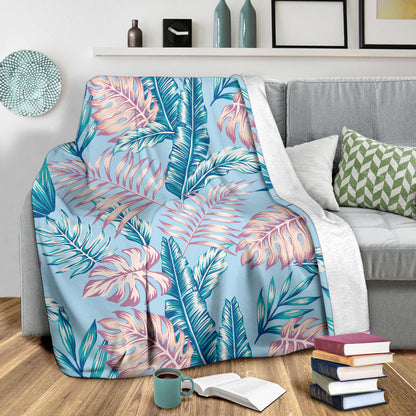 Tropical Flower Pattern Print Design TF01 Fleece Blanket