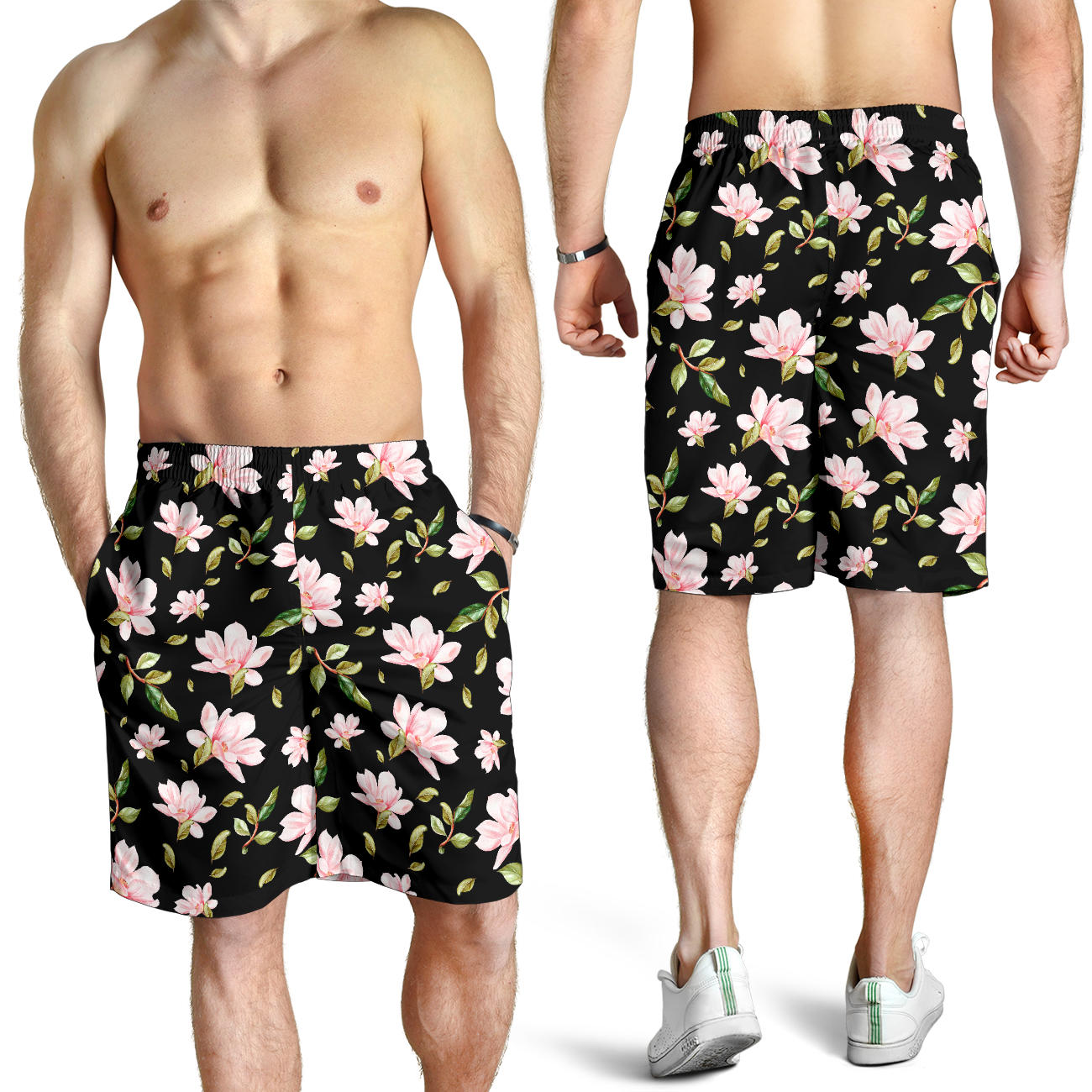Magnolia Pattern Print Design MAG01 Mens Shorts