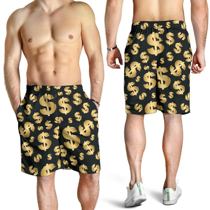 Dollar Pattern Print Design DO04 Mens Shorts