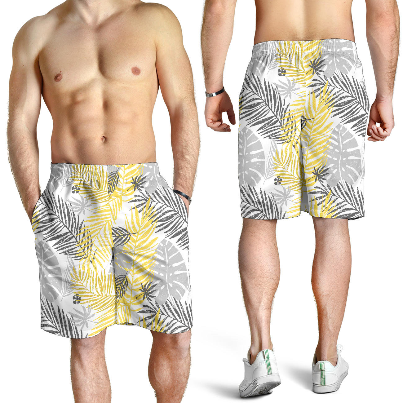 Palm Leaves Pattern Print Design PL012 Mens Shorts