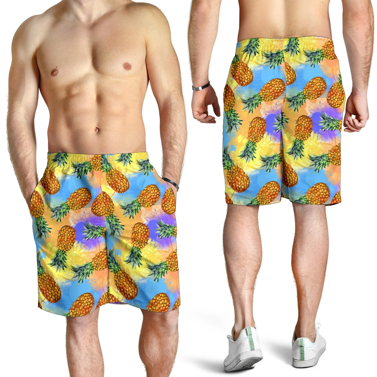 Pineapple Pattern Print Design PP09 Mens Shorts