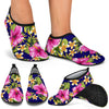 Pink Hibiscus Pattern Print Design HB027 Aqua Water Shoes