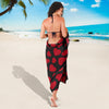 Heart Red Pattern Print Design HE01 Sarong Pareo Wrap