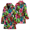 Heliconia Pattern Print Design HL02 Women Bathrobe