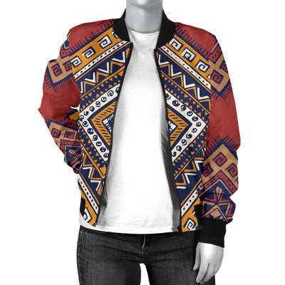 Native Pattern Print Design A06 Women's Bomber Jacket