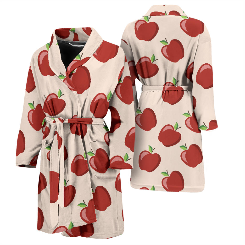 Apple Pattern Print Design AP01 Men Bathrobe