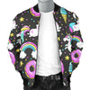 Donut Unicorn Pattern Print Design DN09 Men Bomber Jacket