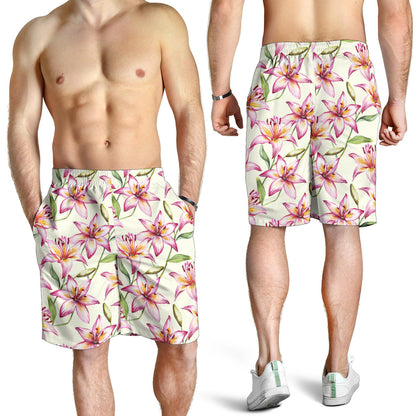 Lily Pattern Print Design LY011 Mens Shorts