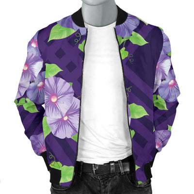 Morning Glory Pattern Print Design MG03 Men Bomber Jacket