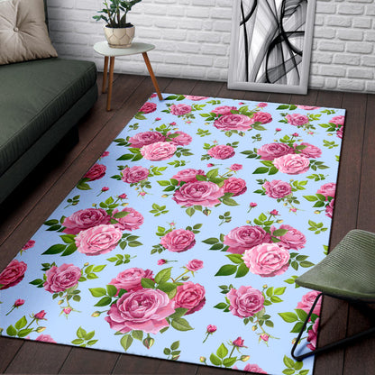 Rose Pink Pattern Print Design RO08 Area Rugs